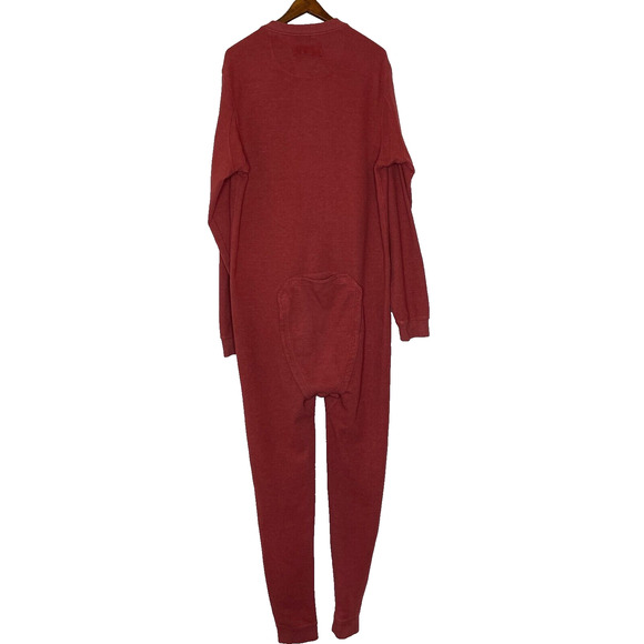 Men's 30" Duluth Waffle Union Thermal One Piece Lounge Pajamas - Picture 4 of 4